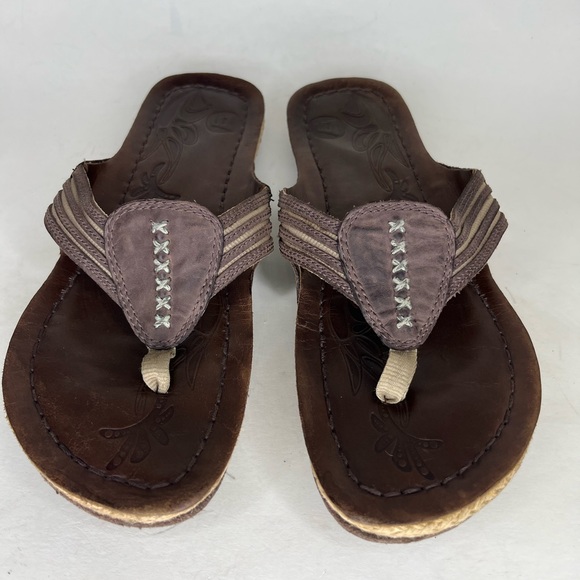 Merrell Lucca Espresso Women Brown Leather Thong sz 9 Womens Sandals Flip Flop - Picture 13 of 13